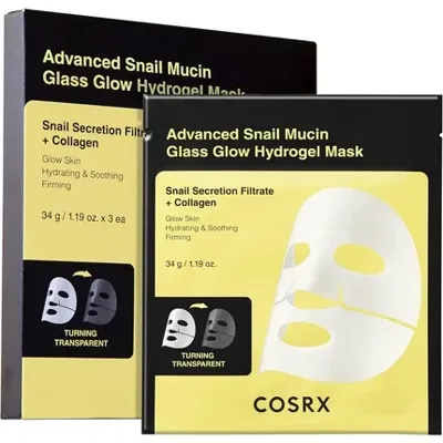COSRX Advanced Snail Mucin Glass Glow Hydrogel Face Mask 34g